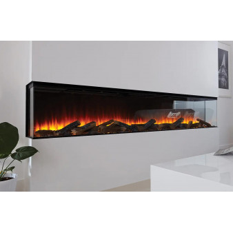 Трехсторонний электрокамин British Fires New Forest 2400 with Signature logs
