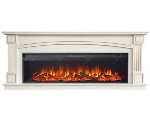 Линейный электрокамин Аргос Gold Vision 60 LOG LED