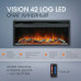 Линейный электрокамин Modern 42 белый с очагом Vision 42 LOG LED Линейный электрокамин Modern 42 белый с очагом Vision 42 LOG LED