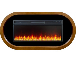 Линейный электрокамин Ellipse орех очаг Vision 42 LED